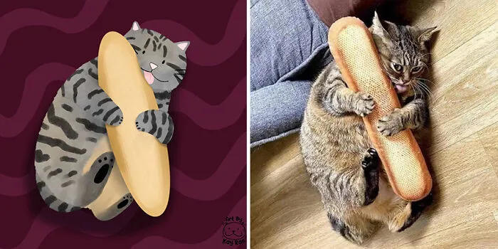 30 Adorable And Hilarious Animal Photos Drawn By This Artist