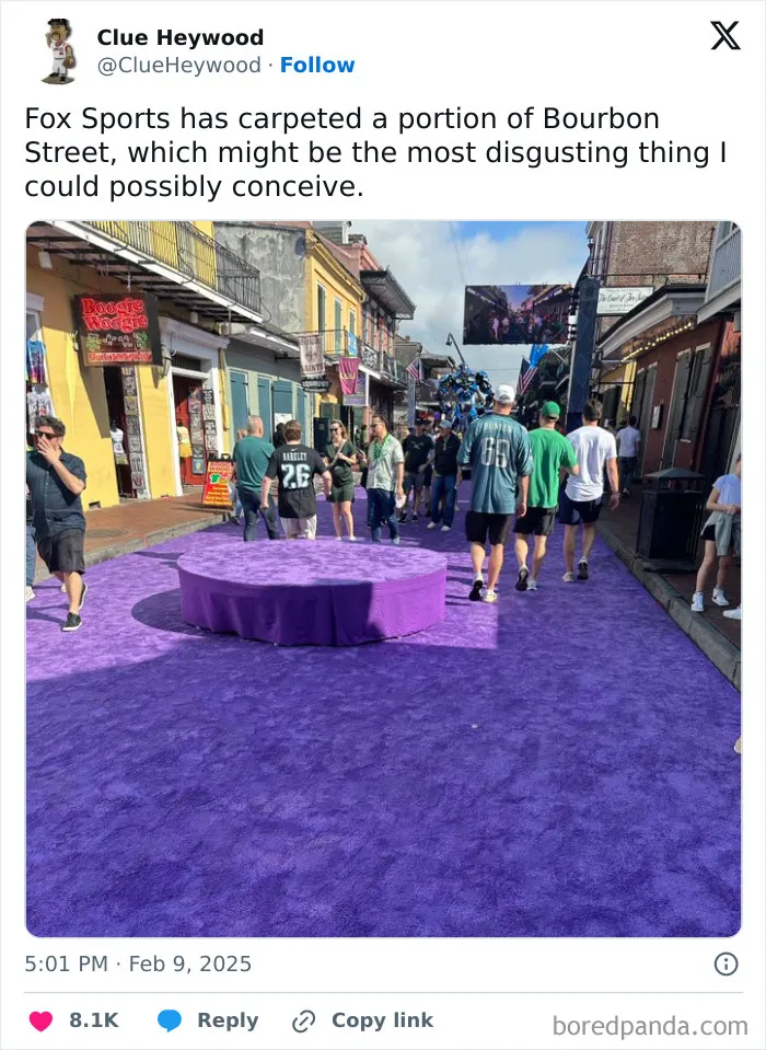 Purple Carpeting On Bourbon Street