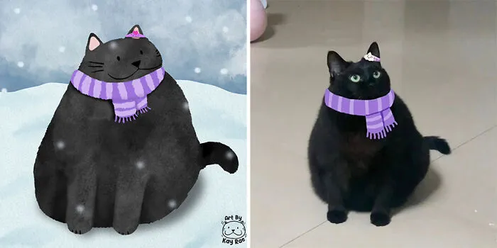 30 Adorable And Hilarious Animal Photos Drawn By This Artist