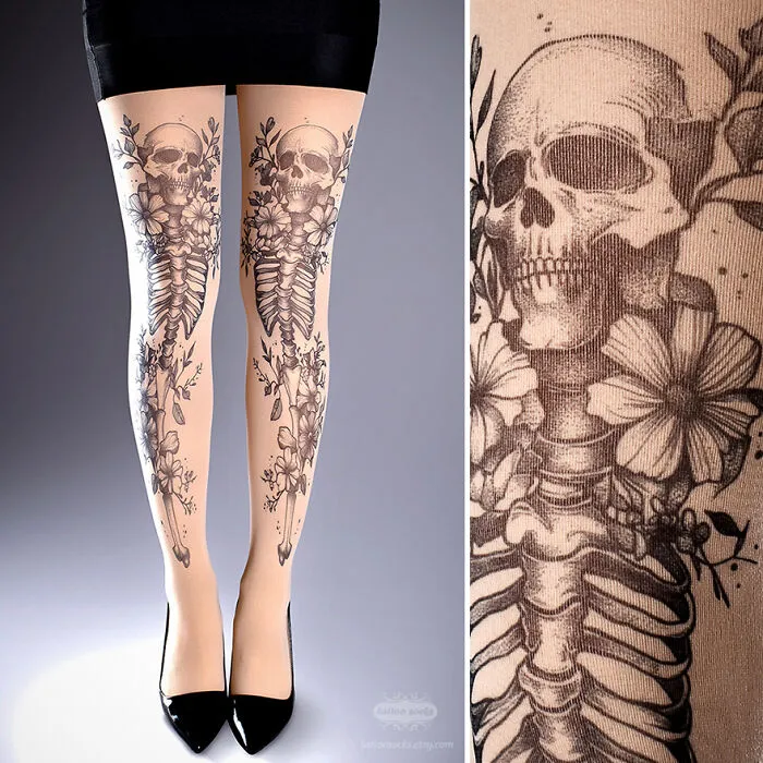 Day Of The Dead Tights V2