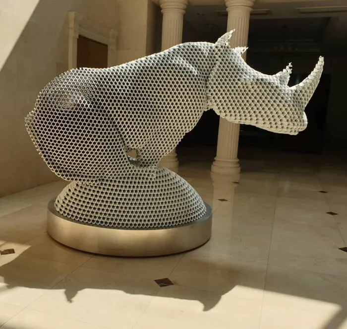 This Artist Creates Striking Metal Sculptures Using Stacked Pipes (23 Pics)