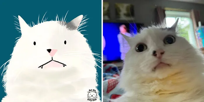 30 Adorable And Hilarious Animal Photos Drawn By This Artist