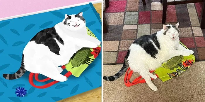30 Adorable And Hilarious Animal Photos Drawn By This Artist