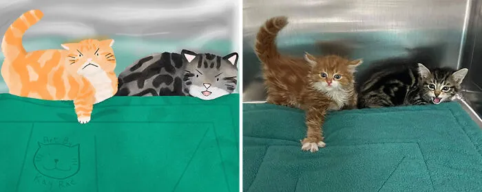 30 Adorable And Hilarious Animal Photos Drawn By This Artist