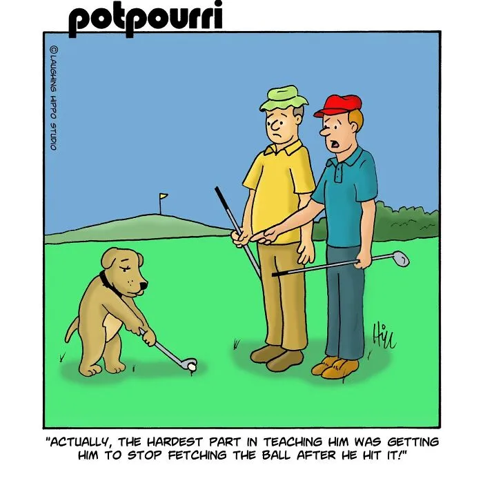 This Artist Created 30 Funny Cartoons About Dogs In Absurd Situations