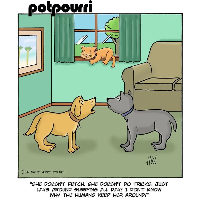 This Artist Created 30 Funny Cartoons About Dogs In Absurd Situations