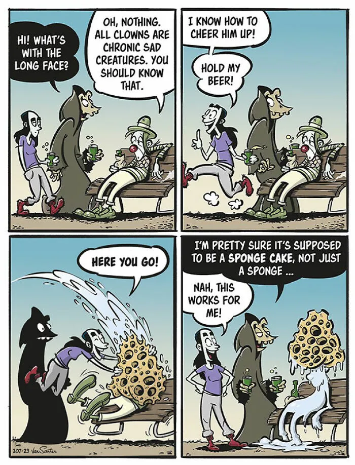 Hilarious Takes On The Afterlife Through 20 New Comics By This Artist