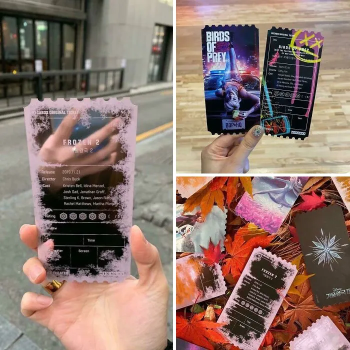 Hermosas entradas de cine en Corea del Sur