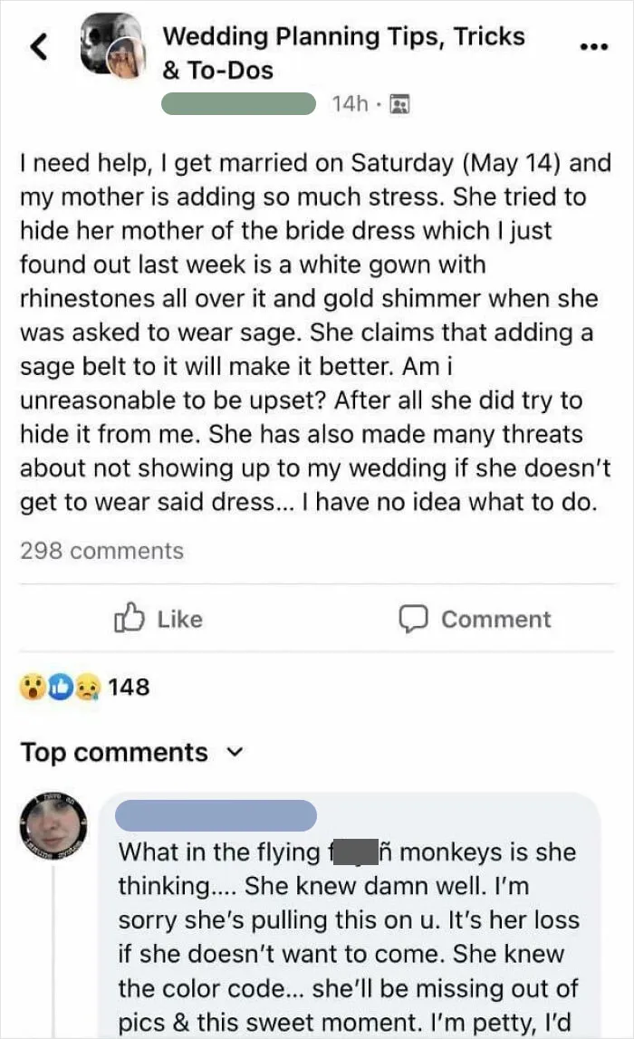 Hiding A Wedding Dress You Plan To Wear At Your Own Daughter’s Wedding