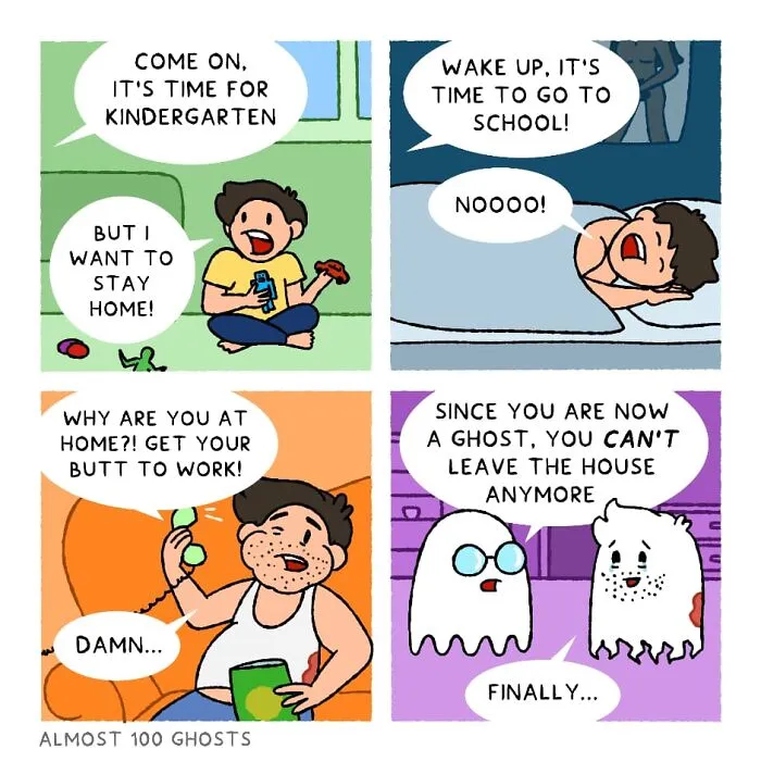 40 Cute And Funny Comics By This Artist About Ghosts' Everyday Adventures (New Pics)