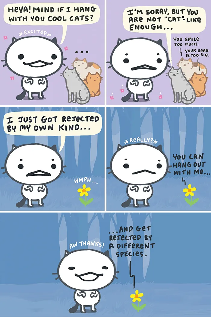 Kitty Moon’s Adorable And Funny Comics About Cats Just Being Cats (30 Pics)