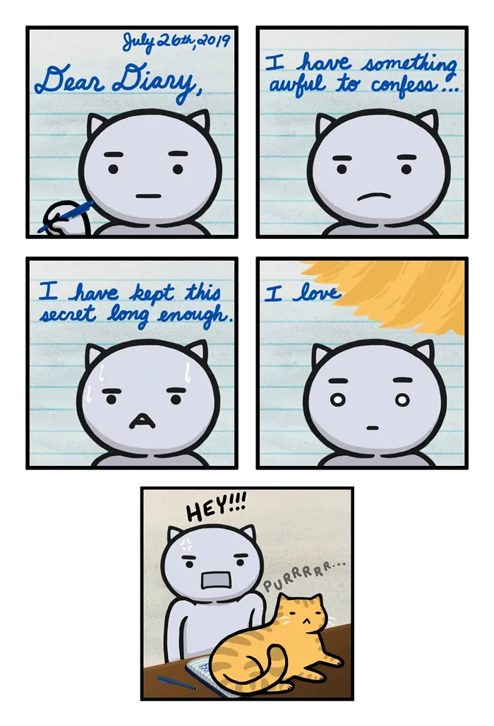 Kitty Moon’s Adorable And Funny Comics About Cats Just Being Cats (30 Pics)