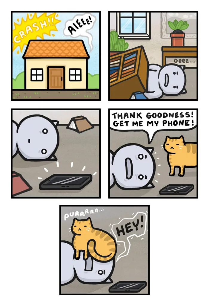 Kitty Moon’s Adorable And Funny Comics About Cats Just Being Cats (30 Pics)