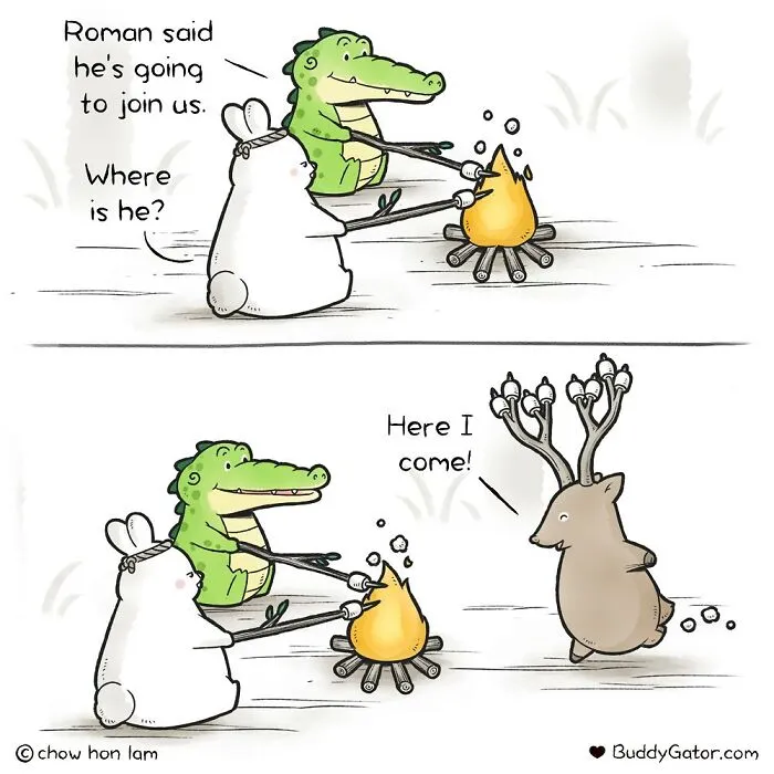 31 Sweet And Adorable Comics Featuring Helpful And Caring Buddy Gator And Friends By Chow Hon Lam (New Pics)