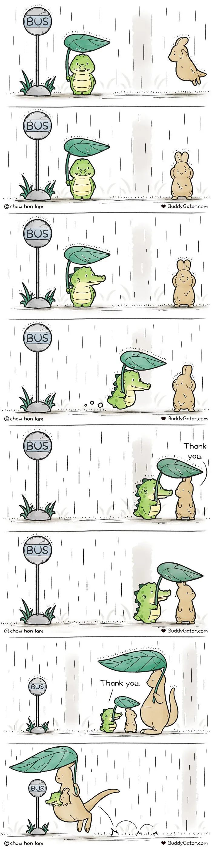 31 Sweet And Adorable Comics Featuring Helpful And Caring Buddy Gator And Friends By Chow Hon Lam (New Pics)