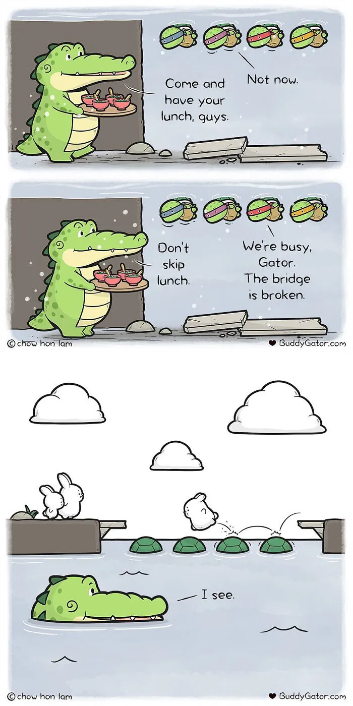 31 Sweet And Adorable Comics Featuring Helpful And Caring Buddy Gator And Friends By Chow Hon Lam (New Pics)