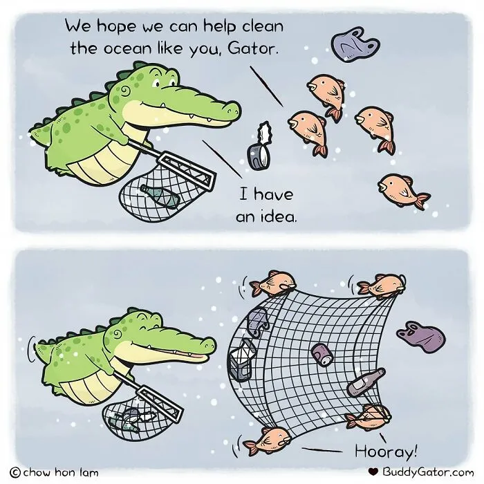31 Sweet And Adorable Comics Featuring Helpful And Caring Buddy Gator And Friends By Chow Hon Lam (New Pics)