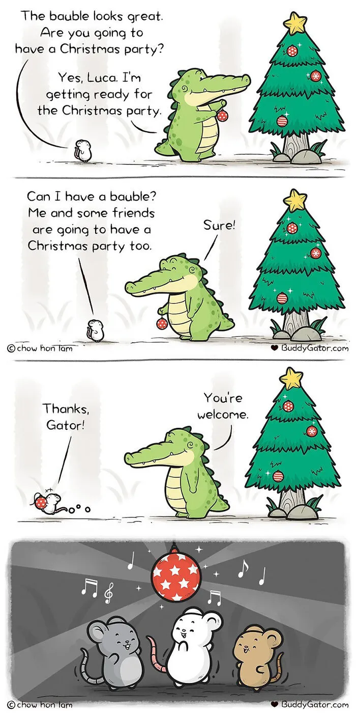 31 Sweet And Adorable Comics Featuring Helpful And Caring Buddy Gator And Friends By Chow Hon Lam (New Pics)