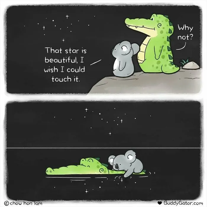 31 Sweet And Adorable Comics Featuring Helpful And Caring Buddy Gator And Friends By Chow Hon Lam (New Pics)
