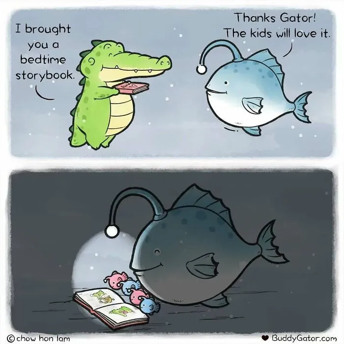 31 Sweet And Adorable Comics Featuring Helpful And Caring Buddy Gator And Friends By Chow Hon Lam (New Pics)