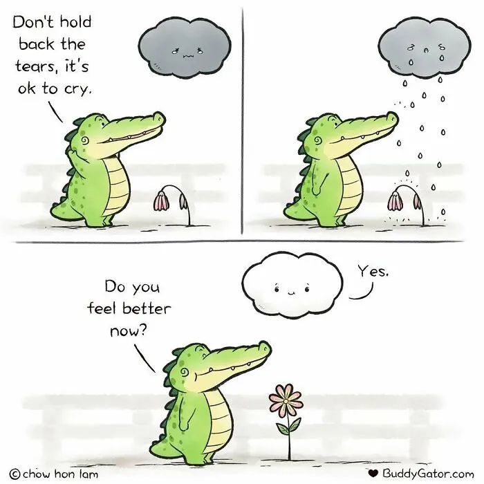 31 Sweet And Adorable Comics Featuring Helpful And Caring Buddy Gator And Friends By Chow Hon Lam (New Pics)