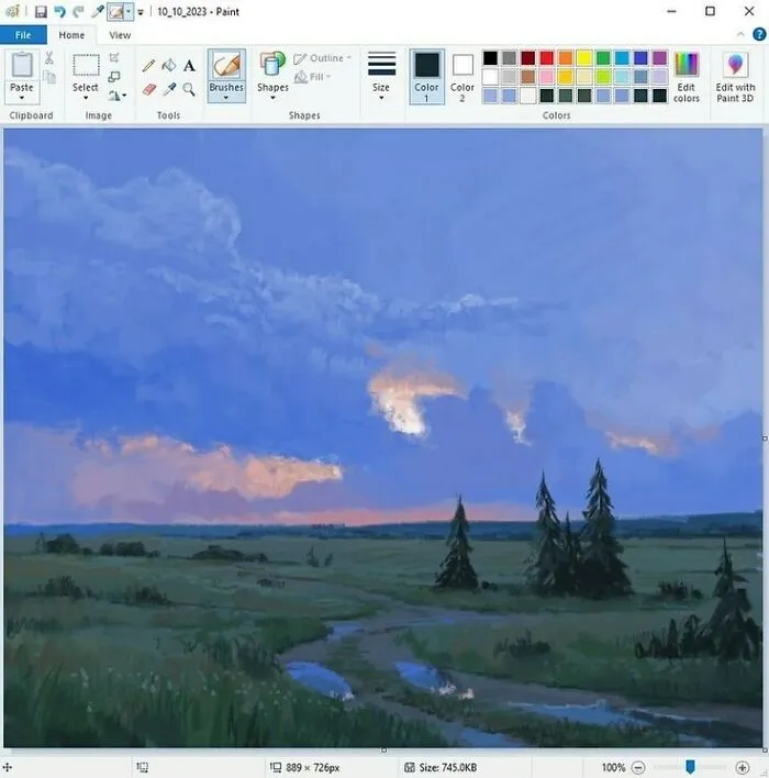 Pinturas realizadas en Ms Paint por Christian Young