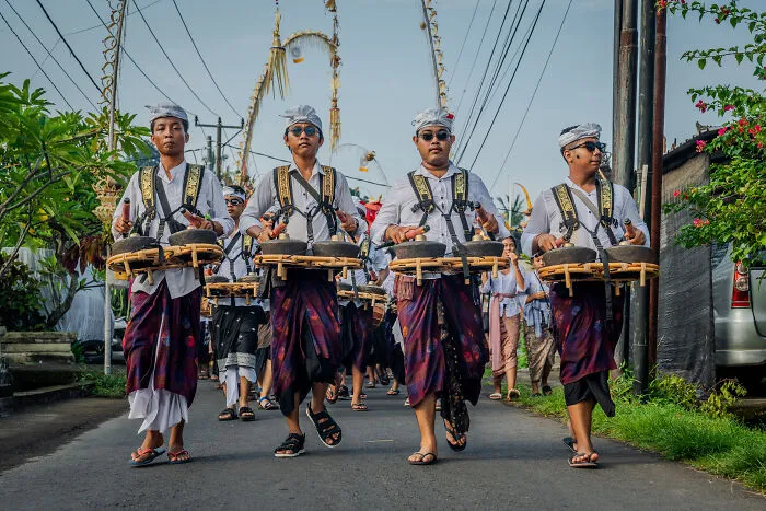 With Much Pride (And Music), The Balinese March Through The Streets. Their Big Smiles And Glistening Eyes Would Even Warm Up The Coldest Of Hearts