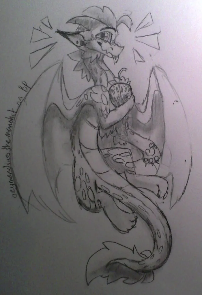 I Like Strawberries!!!!!! Meet Speck The Strawberry Dragon!!!