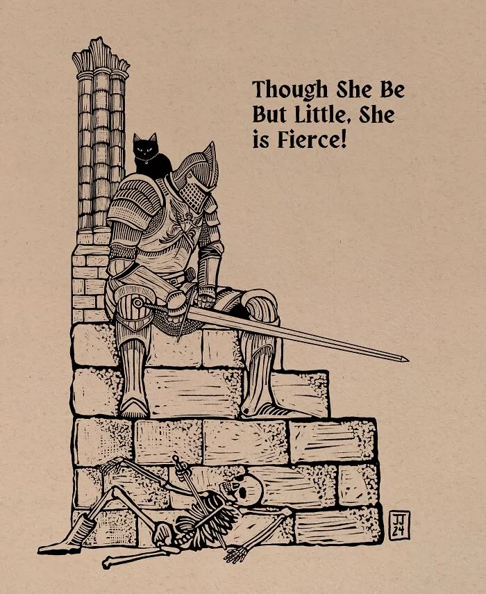 40 Hilariously Relatable Illustrations Of Cats Drawn In A Vintage Poster Style By Jesse Jarldane