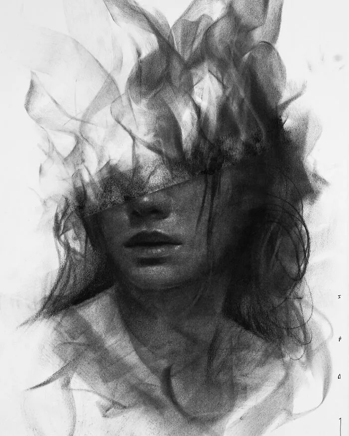 This Artist Captivates Audiences With His Visually Impactful Portraits Drawn Solely With Charcoal (44 Pics)