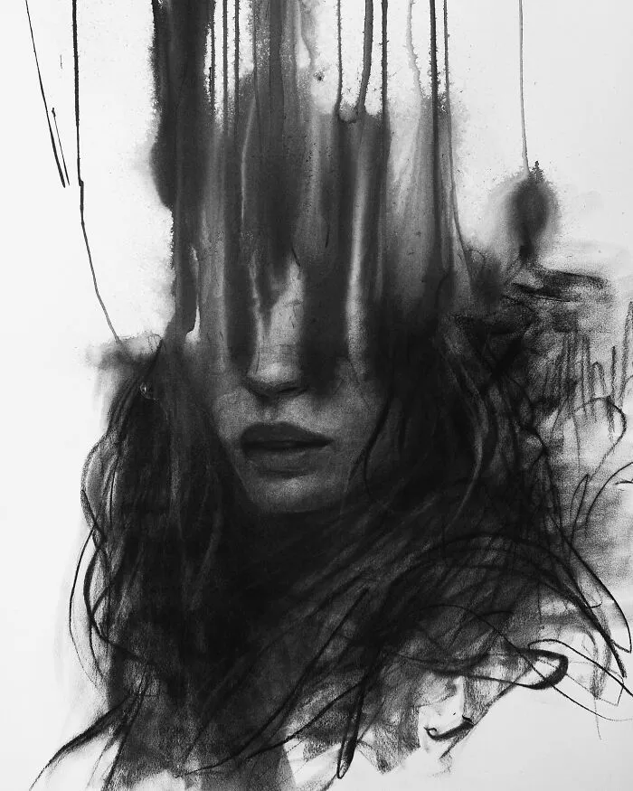 This Artist Captivates Audiences With His Visually Impactful Portraits Drawn Solely With Charcoal (44 Pics)