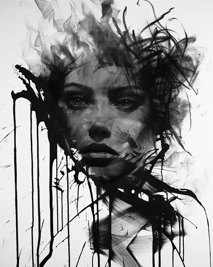 This Artist Captivates Audiences With His Visually Impactful Portraits Drawn Solely With Charcoal (44 Pics)