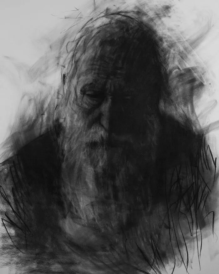 This Artist Captivates Audiences With His Visually Impactful Portraits Drawn Solely With Charcoal (44 Pics)