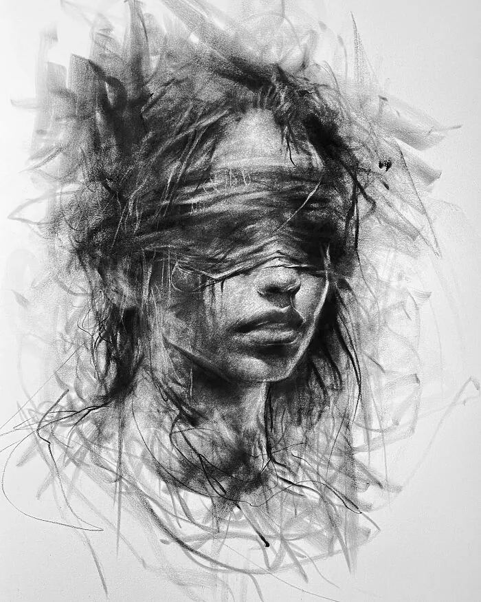 This Artist Captivates Audiences With His Visually Impactful Portraits Drawn Solely With Charcoal (44 Pics)