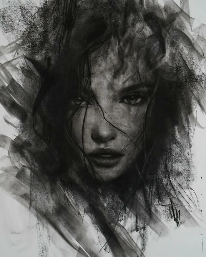 This Artist Captivates Audiences With His Visually Impactful Portraits Drawn Solely With Charcoal (44 Pics)