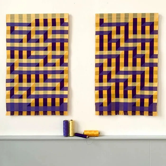 Artist Crafts Hypnotic Geometric Textiles That Appear 3D (26 Pics)
