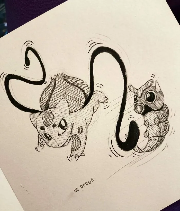 My Friend Is Drawing Pokemon With Traditional Media And They're Adorable