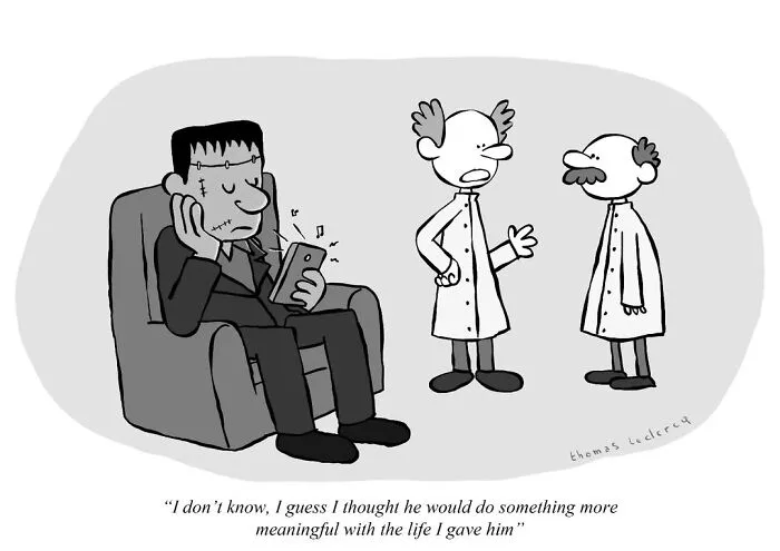 32 Cartoons By Thomas Leclercq That Offer A Brilliant Mix Of Wit, Wisdom, And Whimsy