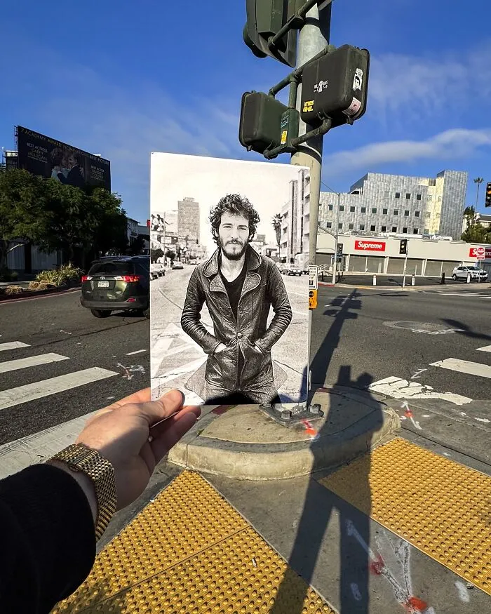 Bruce Springsteen Walking On The Sunset Strip In 1975, Los Angeles Ca, Photo By Terry O’neill