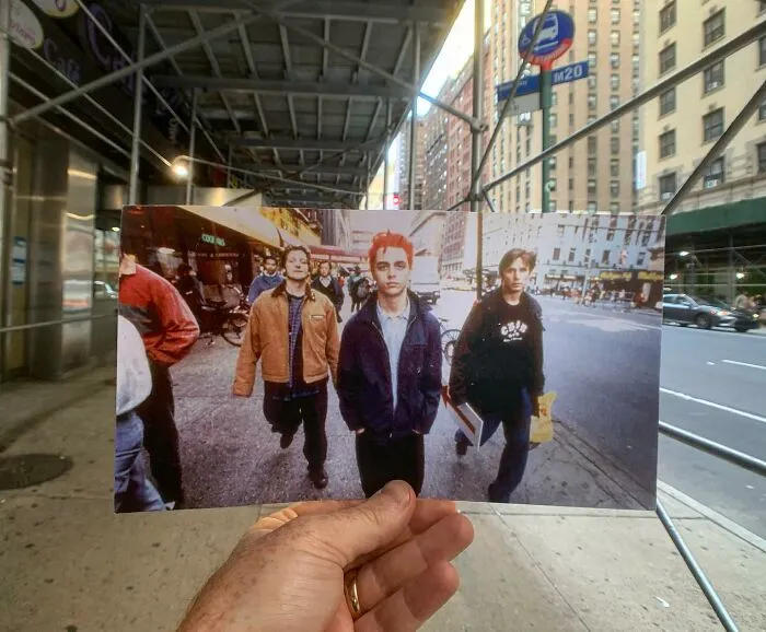 Green Day Walking Around NYC In 1994 Shortly Before The Release Of Their Third Album Dookie, Photo By Ken Schles