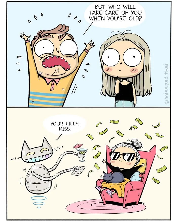 Funny Comics That Explore The Single, Childfree Lifestyle Of Women In Their 30s, By Miss Pad Thai (21 New Pics)