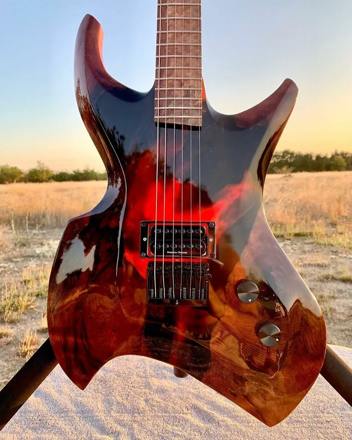 Burls Art Crafted 28 Extraordinary Guitars Using Unconventional Materials
