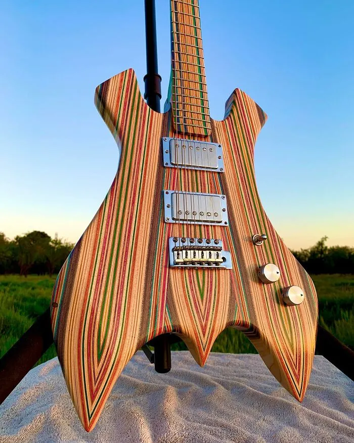 Burls Art Crafted 28 Extraordinary Guitars Using Unconventional Materials