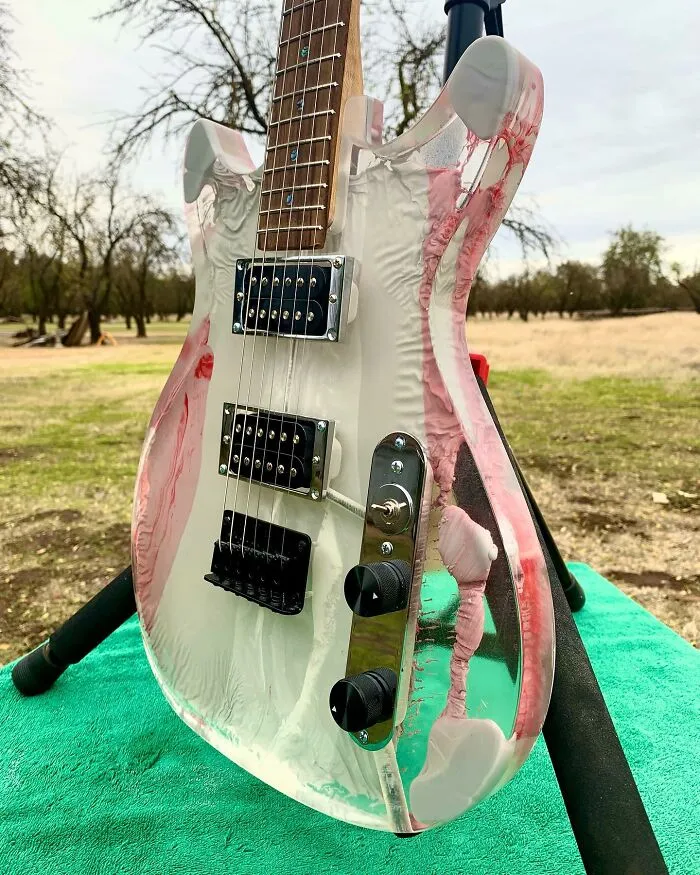 Burls Art Crafted 28 Extraordinary Guitars Using Unconventional Materials
