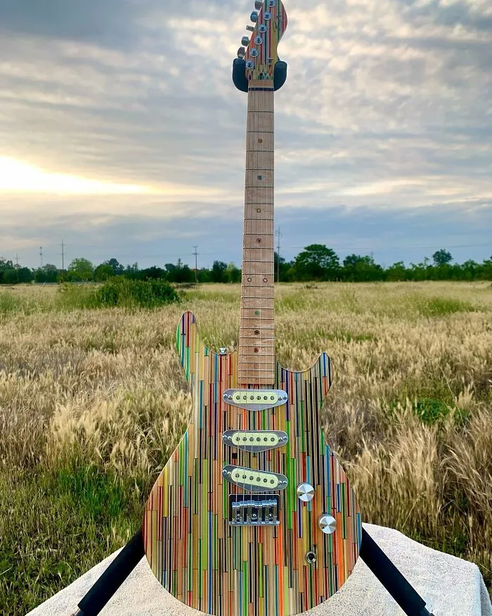 Burls Art Crafted 28 Extraordinary Guitars Using Unconventional Materials