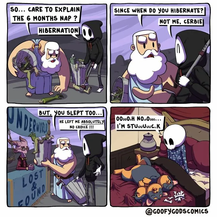 Greek Mythology Characters Come Alive In These "Goofy God Comics" (30 New Pics)