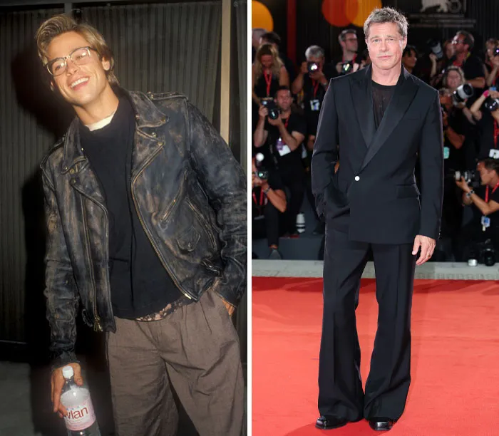 Brad Pitt's Earliest Red Carpet Was At The "Red Heat" Premiere In Beverly Hills In 1988, And His Most Recent At The "Wolfs" Red Carpet In Venice On September 1, 2024