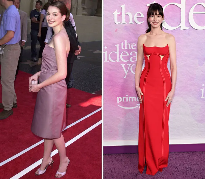 Anne Hathaway's Earliest Red Carpet Was At "The Princess Diaries" Premiere In Hollywood In 2001, And Her Most Recent At "The Idea Of You" Premiere In New York City On April 29, 2024
