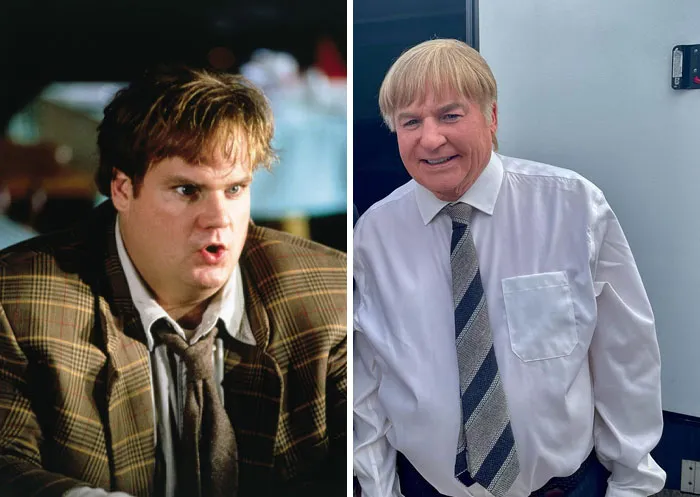 Chris Farley en Shrek. El cómico murió en 1997, antes del estreno de la película en 2001. Sustituido por Mike Myers