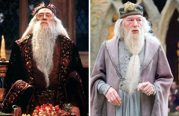 Richard Harris en Harry Potter. El actor murió en 2002, antes de que se estrenara la segunda película de la franquicia, Harry Potter y la cámara secreta. Fue la última película de Harry Potter en la que actuó.